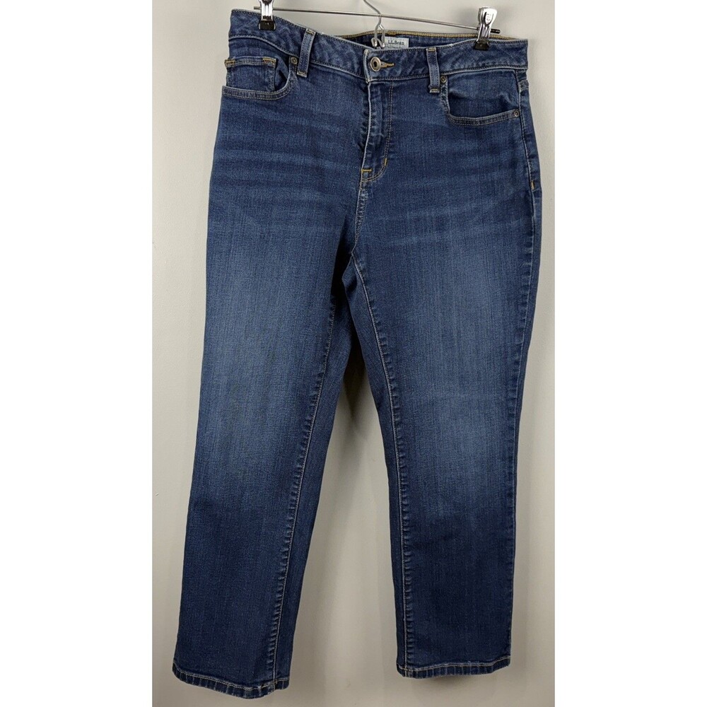 Vintage L.L. Bean Classic Fit Straight Dark Blue Denim Jeans Women's 12 PET